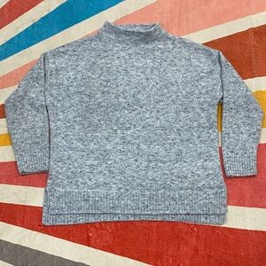 Well Worn brand Gray Mock Neck Sweater